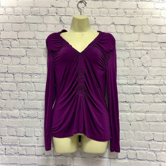 Design History Tops - Design History Women's Purple Long Sleeved Blouse Size Large